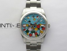 Oyster Perpetual 41mm 124300 EWF Best Edition Celebration Dial on SS Bracelet A3230