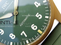 Big Pilot IW329702 Bronze M+F 1:1 Best Edition Green Dial on Green Rubber Strap SEIKO 8N-24