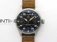 Big Pilot IW329701 Ti M+F 1:1 Best Edition Black Dial on Brown Leather Strap SEIKO 8N-24