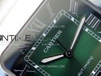 Santos de Cartier 40mm SS 2018 BVF 1:1 Best Edition Green Dial on SS SmartLinks Bracelet MIYOTA 9015(Free Leather Strap)