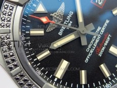 AVENGER BLACKBIRD V17311 Ti DLC 1:1 Best Edition Black Dial Diamonds Bezel on Nylon Strap A2824