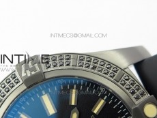 AVENGER BLACKBIRD V17311 Ti DLC 1:1 Best Edition Black Dial Diamonds Bezel on Nylon Strap A2824