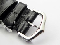 Santos Dumont 43.5mm SS/RG F1F Best Edition Silver Dial on Black Leather Strap Quartz