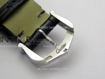 Santos Dumont 38mm SS F1F Best Edition Silver Dial on Blue Leather Strap Quartz