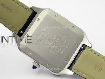 Santos Dumont 46.6mm SS F1F Best Edition Silver Dial on Blue Leather Strap Quartz