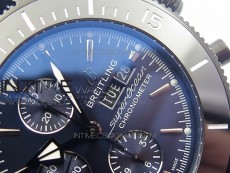 SuperOcean OuterNown 44mm Black Ceramic Bezel Blue Dial on Blue Nylon Strap A7750