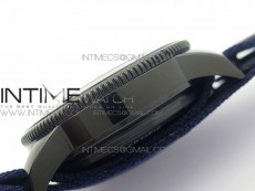 SuperOcean OuterNown 44mm Black Ceramic Bezel Blue Dial on Blue Nylon Strap A7750