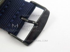 SuperOcean OuterNown 44mm Black Ceramic Bezel Blue Dial on Blue Nylon Strap A7750