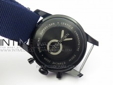 SuperOcean OuterNown 44mm Black Ceramic Bezel Blue Dial on Blue Nylon Strap A7750