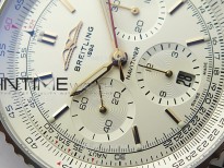 Navitimer B01 43mm SS BLSF 1:1 Best Edition White Dial On Brown Leather Strap A7750
